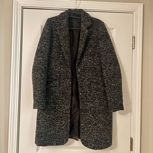 Marc New York Black and Gray Tweed Coat
